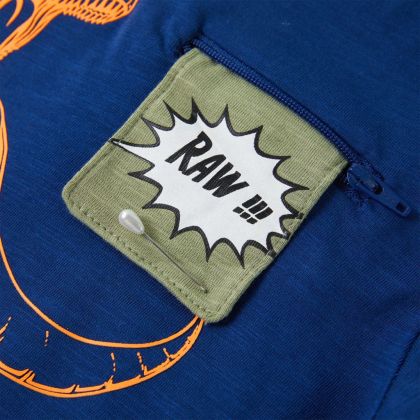 Детска тениска с къс ръкав, тъмносиня, 140