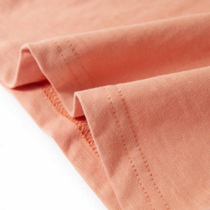 Детска тениска с къс ръкав, светлооранжева, 140