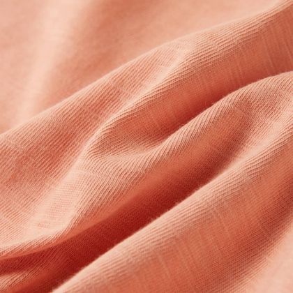 Детска тениска с къс ръкав, светлооранжева, 140