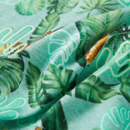 Детска тениска, светлозелен меланж, 92