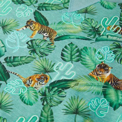 Детски суитшърт, светлозелен меланж, 128