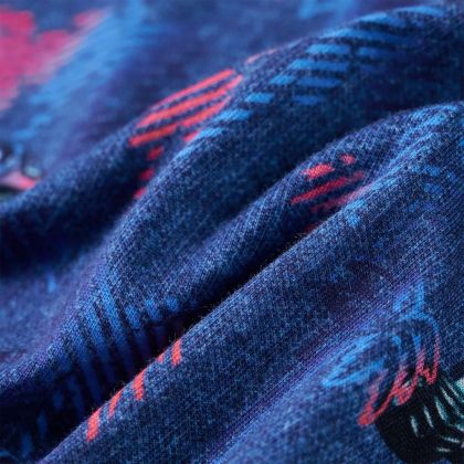 Детска тениска, тъмносин меланж, 116