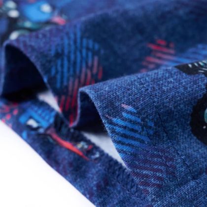 Детска тениска, тъмносин меланж, 128