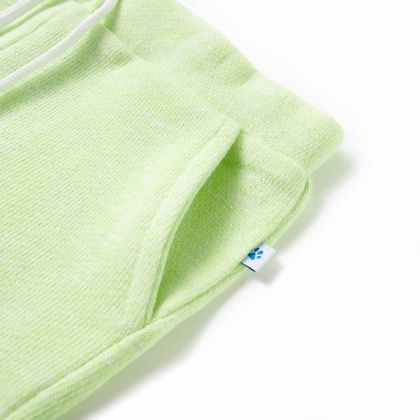 Детски шорти с шнур, неоновожълти, 104