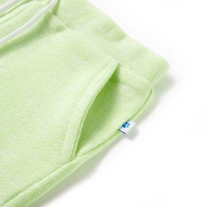 Детски шорти с шнур, неоновожълти, 128