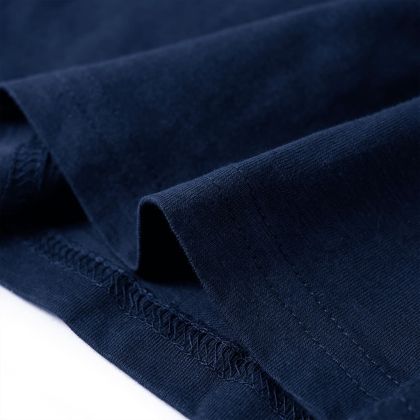 Детска тениска с дълъг ръкав, тъмносин меланж, 116