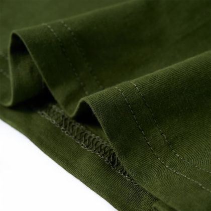 Детска тениска с дълъг ръкав, тъмно каки, 92