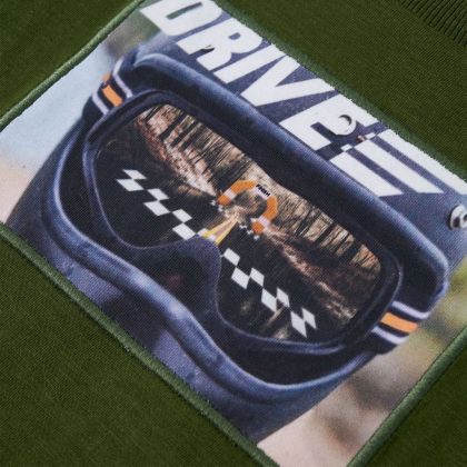 Детска тениска с дълъг ръкав, тъмно каки, 104