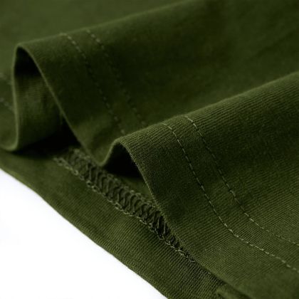 Детска тениска с дълъг ръкав, тъмно каки, 116