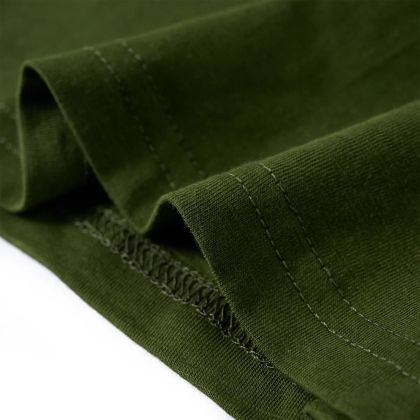 Детска тениска с дълъг ръкав, тъмно каки, 128