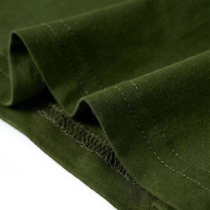 Детска тениска с дълъг ръкав, тъмно каки, 140