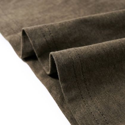 Детска тениска с дълъг ръкав, каки меланж, 116