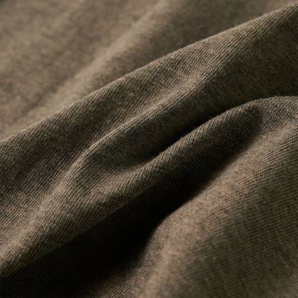 Детска тениска с дълъг ръкав, каки меланж, 128