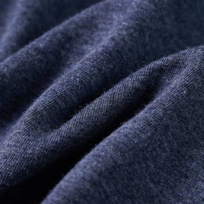 Детска тениска с дълъг ръкав, тъмносин меланж, 116