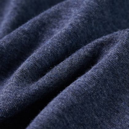 Детска тениска с дълъг ръкав, тъмносин меланж, 128