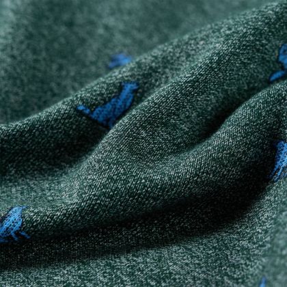 Детски суитшърт, тъмнозелен меланж, 128