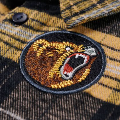 Детска карирана риза, жълто и черно, 92