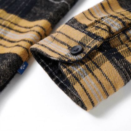 Детска карирана риза, жълто и черно, 92