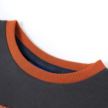 Детска тениска с дълъг ръкав, антрацит, 104