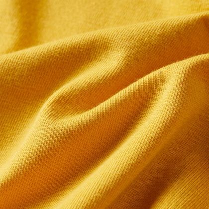 Детска тениска с дълъг ръкав, тъмна охра, 140