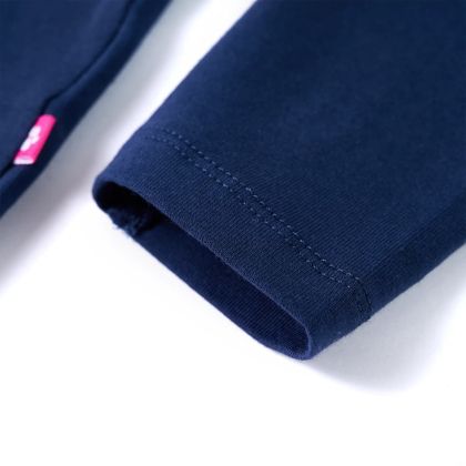 Детска тениска с дълъг ръкав, нейви синьо, 128