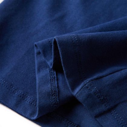 Детска тениска с дълъг ръкав, нейви синьо, 116