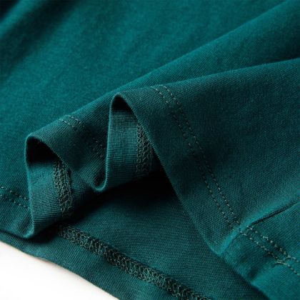 Детска тениска с дълъг ръкав, тъмнозелена, 128