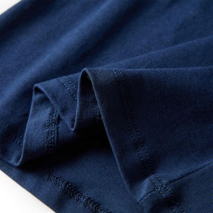 Детска тениска с дълъг ръкав, нейви синьо, 116