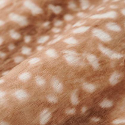 Детско палто от изкуствен косъм, коняк, 104