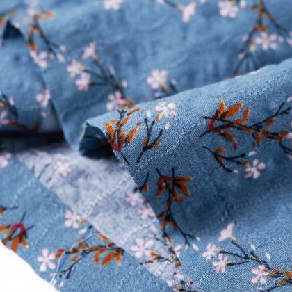 Детска рокля с дълъг ръкав, петролено, 104