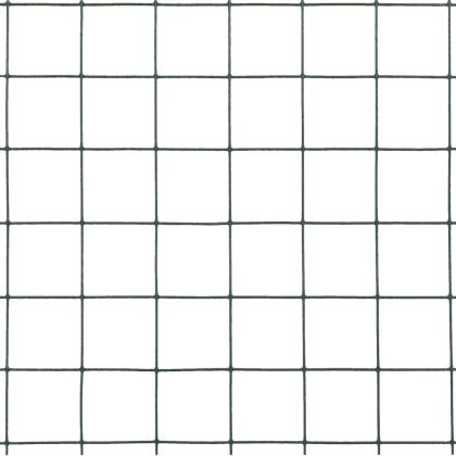Кокошкарска мрежа, стомана с PVC покритие, 10x0,5 м, зелена