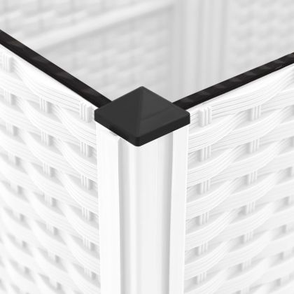 Градински сандък с пергола, бял, 120x40x136 см, PP