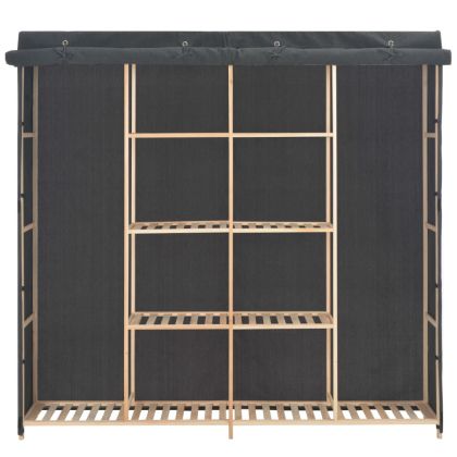 Гардероб, сив, 173x40x170 см, текстил