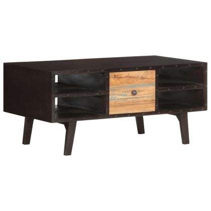 Маса за кафе, 100x50x45 см, регенерирано дърво масив