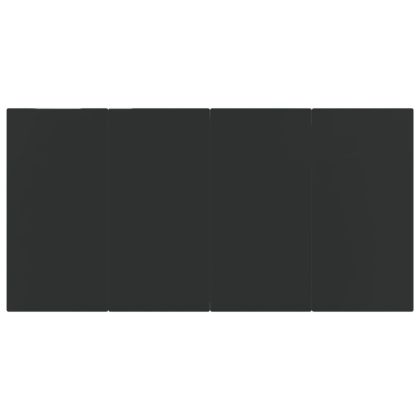 Градински трапезен комплект от 5 части, черeн, PVC ратан