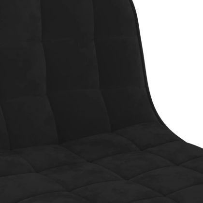 Бар табуретки, 2 бр, черни, кадифе