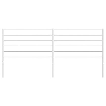 Метална табла за глава, бяла, 200 см