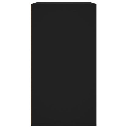 Козметичен шкаф, черен, 80x40x75 см, инженерно дърво