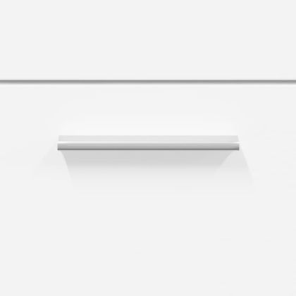 Шкаф за баня с огледало, бял, инженерно дърво