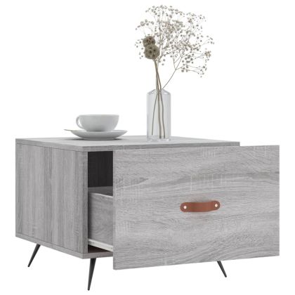 Кафе маси, 2 бр, сив сонома, 50x50x40 см, инженерно дърво