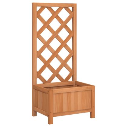 Кашпа с пергола, кафяво, масивна ела