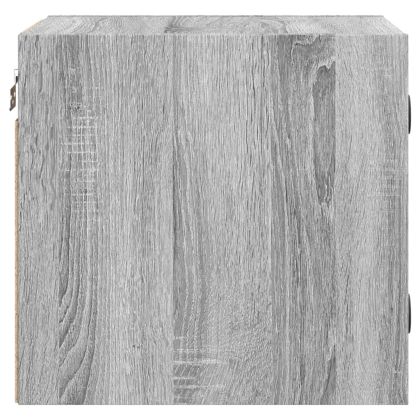 Нощни шкафчета със стъклени врати 2 бр сив сонома 35x37x35 см