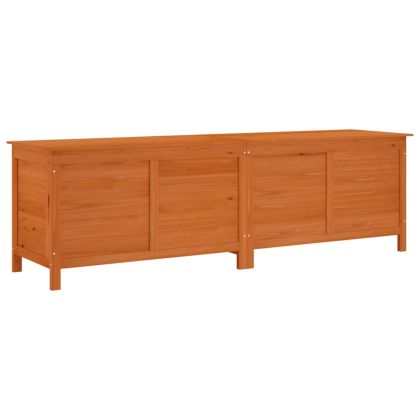 Градинска кутия за съхранение кафява 198,5x50x56,5 см чам масив