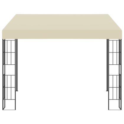 Шатра за стенен монтаж, 3x3 м, кремава, текстил