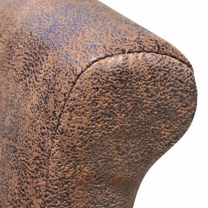 Трапезни столове, 4 бр, кафяви, изкуствена кожа