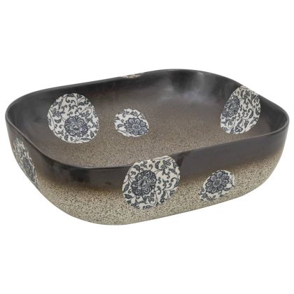 Мивка за плот многоцветен правоъгълна 48x37,5x13,5 см керамика