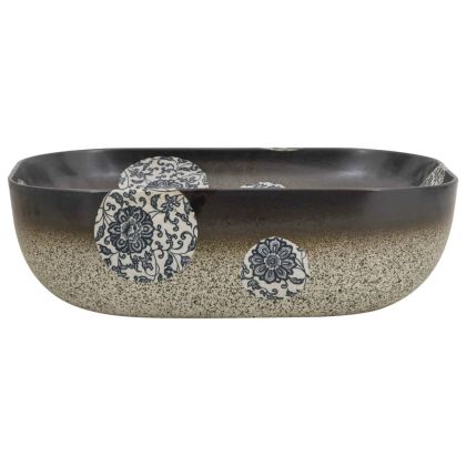 Мивка за плот многоцветен правоъгълна 48x37,5x13,5 см керамика