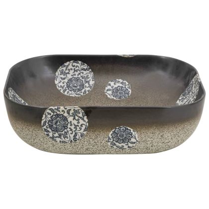 Мивка за плот многоцветен правоъгълна 48x37,5x13,5 см керамика