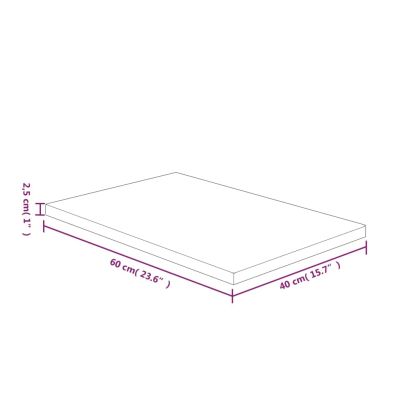 Плот за баня тъмнокафяв 60x40x2,5 см обработено масивно дърво