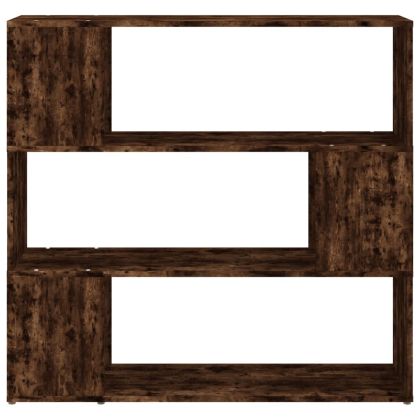 Библиотека/разделител за стая, опушен дъб, 100x24x94 см